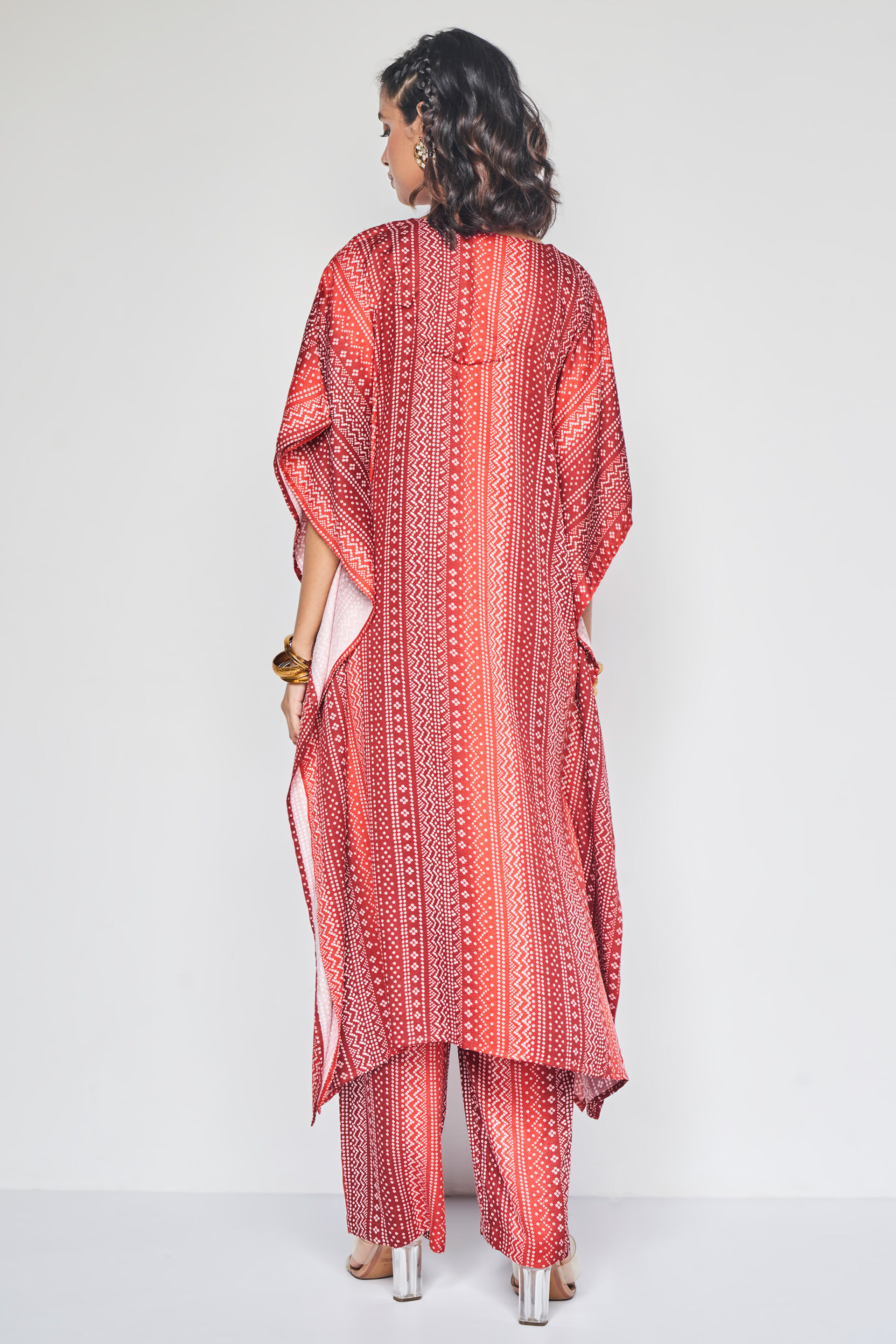 Hawa Hawai kaftan set, Red, image 5